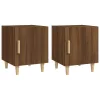  2 db barna tölgy színű szerelt fa éjjeliszekrény