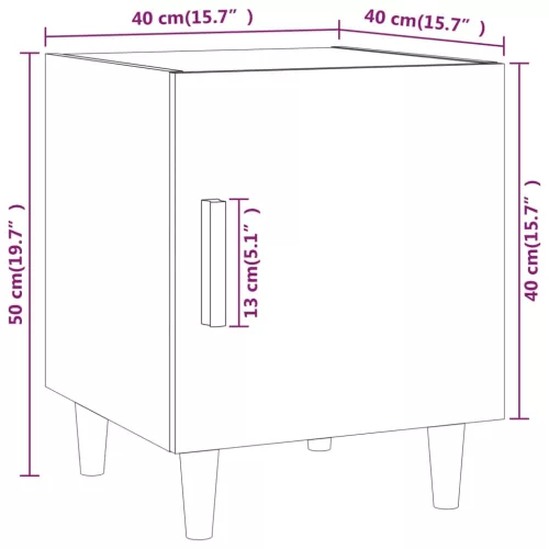  2 db barna tölgy színű szerelt fa éjjeliszekrény