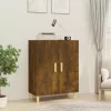  füstös tölgyszínű szerelt fa tálalószekrény 70 x 34 x 90 cm