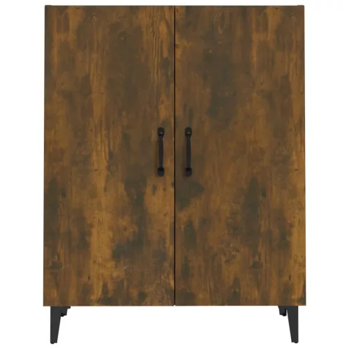  füstös tölgyszínű szerelt fa tálalószekrény 70 x 34 x 90 cm