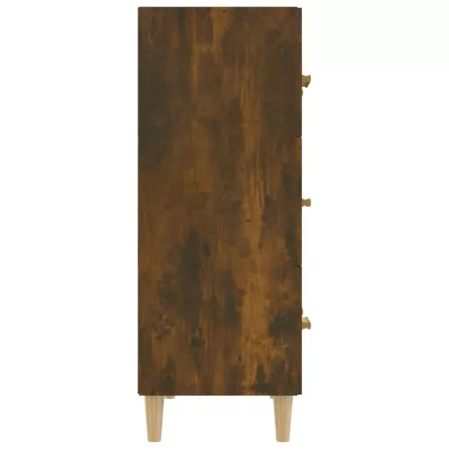  füstös tölgyszínű szerelt fa tálalószekrény 70 x 34 x 90 cm
