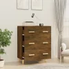  füstös tölgyszínű szerelt fa tálalószekrény 70 x 34 x 90 cm