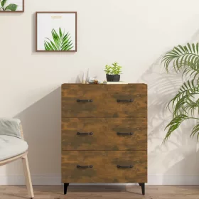    füstös tölgy színű szerelt fa tálalószekrény 69,5 x 34 x 90 cm