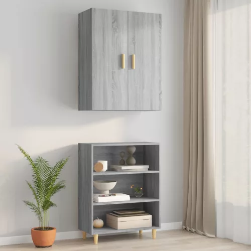  szürke-sonoma színű függő faliszekrény 69,5 x 34 x 90 cm