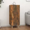 füstös tölgy színű szerelt fa tálalószekrény 34,5 x 34 x 90 cm