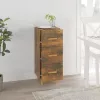  füstös tölgy színű szerelt fa tálalószekrény 34,5 x 34 x 90 cm
