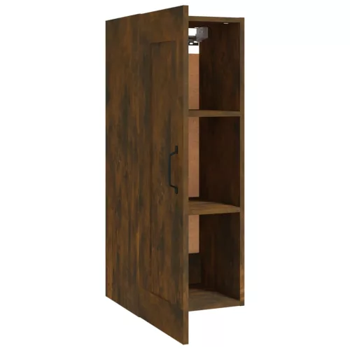  füstös tölgy színű szerelt fa függőszekrény 35 x 34 x 90 cm