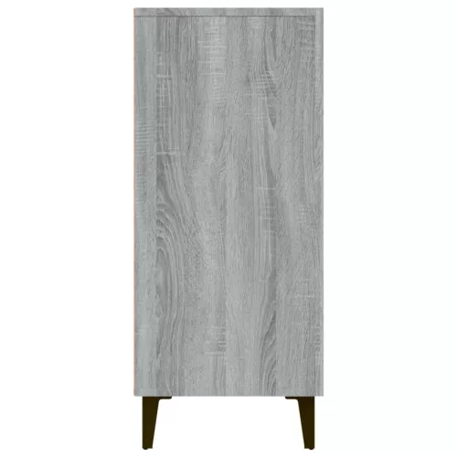  szürke sonoma színű szerelt fa tálalószekrény 90 x 34 x 80 cm
