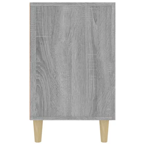  szürke sonoma színű szerelt fa tálalószekrény 100 x 36 x 60 cm