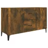 füstös tölgy színű szerelt fa tálalószekrény 100 x 36 x 90 cm