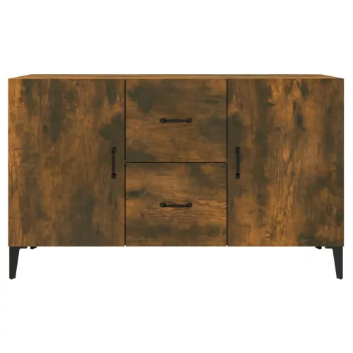  füstös tölgy színű szerelt fa tálalószekrény 100 x 36 x 90 cm