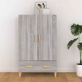    szürke sonoma színű szerelt fa magasszekrény 70 x 31 x 115 cm