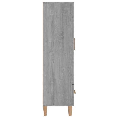  szürke sonoma színű szerelt fa magasszekrény 70 x 31 x 115 cm