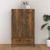  füstös tölgy színű szerelt fa magasszekrény 70 x 31 x 115 cm