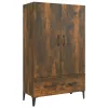  füstös tölgy színű szerelt fa magasszekrény 70 x 31 x 115 cm