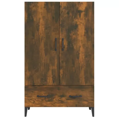  füstös tölgy színű szerelt fa magasszekrény 70 x 31 x 115 cm