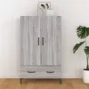  szürke sonoma színű szerelt fa magasszekrény 70 x 31 x 115 cm