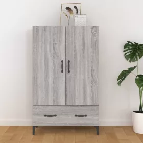    szürke sonoma színű szerelt fa magasszekrény 70 x 31 x 115 cm