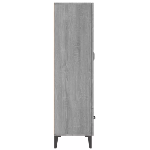  szürke sonoma színű szerelt fa magasszekrény 70 x 31 x 115 cm