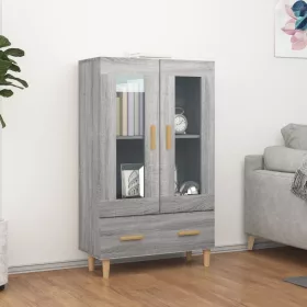    szürke sonoma színű szerelt fa magasszekrény 70 x 31 x 115 cm