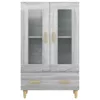  szürke sonoma színű szerelt fa magasszekrény 70 x 31 x 115 cm