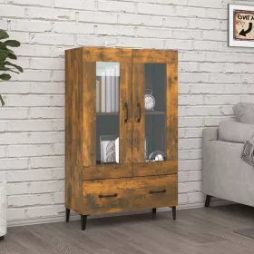    füstös tölgy színű szerelt fa magasszekrény 70 x 31 x 115 cm