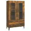  füstös tölgy színű szerelt fa magasszekrény 70 x 31 x 115 cm