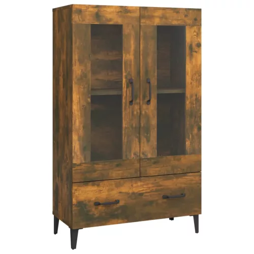 füstös tölgy színű szerelt fa magasszekrény 70 x 31 x 115 cm