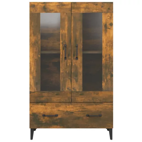  füstös tölgy színű szerelt fa magasszekrény 70 x 31 x 115 cm