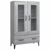  szürke sonoma színű szerelt fa magasszekrény 70 x 31 x 115 cm