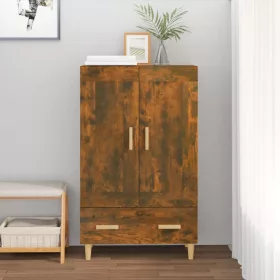    füstös tölgy színű szerelt fa magasszekrény 70 x 31 x 115 cm