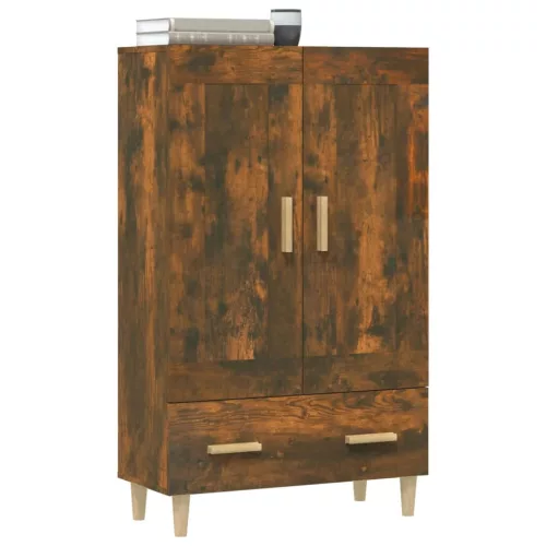  füstös tölgy színű szerelt fa magasszekrény 70 x 31 x 115 cm