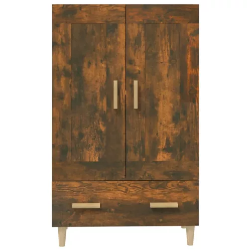  füstös tölgy színű szerelt fa magasszekrény 70 x 31 x 115 cm