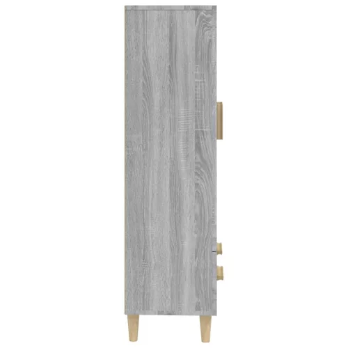  szürke sonoma színű szerelt fa magasszekrény 70 x 31 x 115 cm