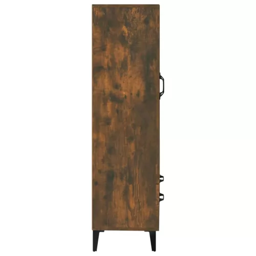  füstös tölgy színű szerelt fa magasszekrény 70 x 31 x 115 cm