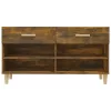  füstös tölgyszínű szerelt fa cipősszekrény 102 x 35 x 55 cm