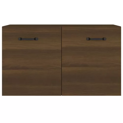  barna tölgyszínű szerelt fa faliszekrény 60 x 36,5 x 35 cm