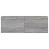  szürke sonoma színű szerelt fa faliszekrény 100 x 36,5 x 35 cm