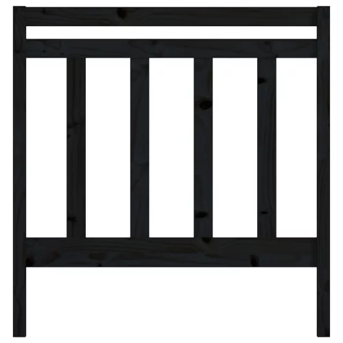  fekete tömör fenyőfa ágyfejtámla 96 x 4 x 100 cm