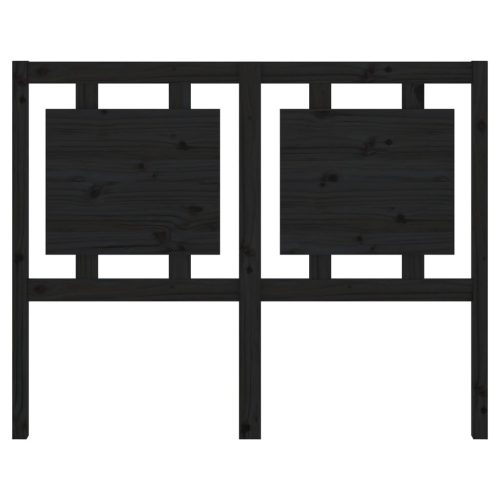  fekete tömör fenyőfa ágyfejtámla 125,5 x 4 x 100 cm