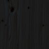  fekete tömör fenyőfa ágyfejtámla 125,5 x 4 x 100 cm