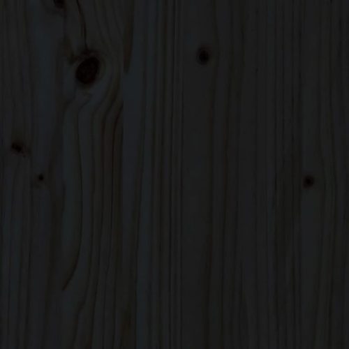  fekete tömör fenyőfa ágyfejtámla 125,5 x 4 x 100 cm