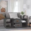  szürke tömör fenyőfa dohányzóasztal 100 x 50 x 41 cm