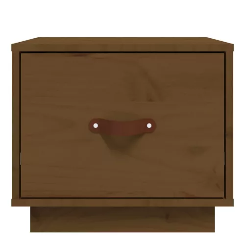  2 db mézbarna tömör fenyőfa éjjeliszekrény 40 x 34 x 35 cm