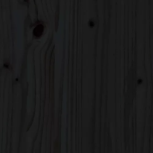  2 db fekete tömör fenyőfa éjjeliszekrény 40 x 34 x 55 cm