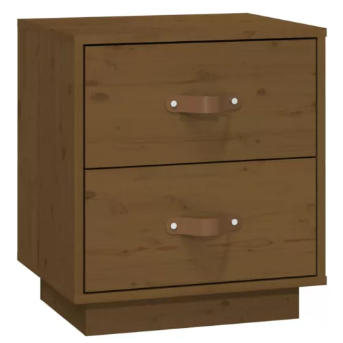  mézbarna tömör fenyőfa éjjeliszekrény 40 x 34 x 45 cm