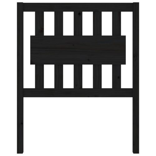  fekete tömör fenyőfa ágyfejtámla 80,5 x 4 x 100 cm