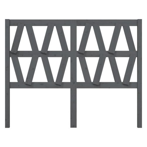  szürke tömör fenyőfa ágyfejtámla 126 x 4 x 100 cm