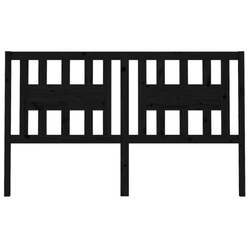  fekete tömör fenyőfa fejtámla 166 x 4 x 100 cm