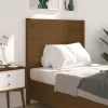  mézbarna tömör fenyőfa fejtámla 106 x 4 x 100 cm